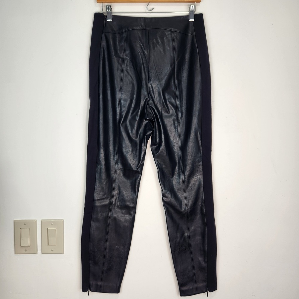 Ted Baker NWT Faux Leather Legging Trousers Black High Rise Size 3 US 8 Side Zip - Picture 2 of 11